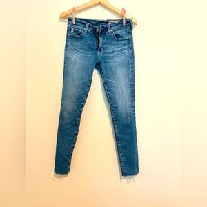 AG Jeans The Legging Ankle Raw Split Hem 27 R